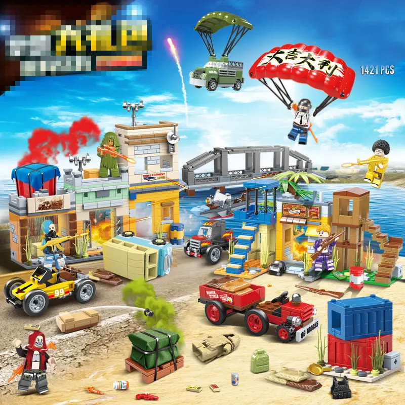 

1421PCS Military Building Blocks Legoinglys PUBG Battlegrounds All Weapons Guns Bricks Toys Mini Figures for Christmas Gift