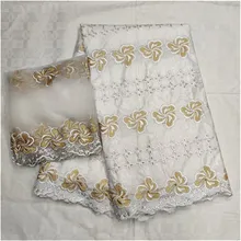 Последний Базен riche getzner nouveau хлопковый таз riche getzner Африканское сухое кружево нигерийская Кружевная повязка на голову 5+ 2 ярдов