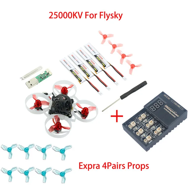 Happymodel Mobula6 1S 65 мм бесщеточный Дрон BNF w/AIO 4в1 Crazybee F4 Lite управление полетом встроенный 5,8G VTX - Цвет: 25000KV Flysky RX