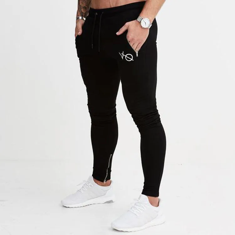

Muscle Fitness Brothers Exercise Skinny Pants Men's Sports Fitness Trousers Outdoor Slim Fit Running Pants Men's Zipper