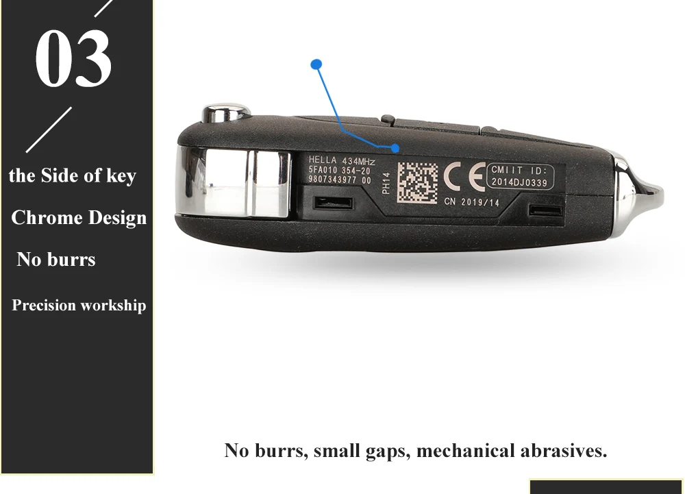 Keyforkess 5X OEM originale 433.92Mhz FSK ID46 PCF7941 Chip Flip Car Key per Citroen C4 c-quatre 3 pulsanti Auto pieghevole telecomando 15 Keyforkess 5X OEM originale 433.92Mhz FSK ID46 PCF7941 Chip Flip Car Key per Citroen C4 c-quatre 3 pulsanti Auto pieghevole telecomando - H93ca2b35decf44d1a543a528c40424edW