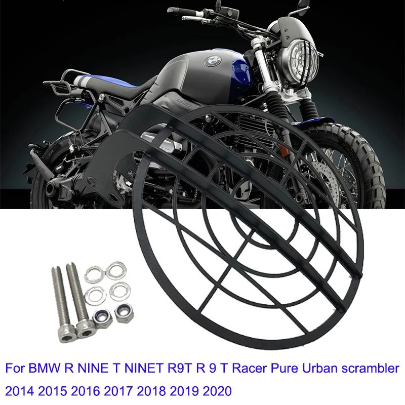 For BMW R NINE T R9T Racer Pure Urban scrambler Motorcycle Headlight Protector Guard Grill Grille Cover Water Cooled Accessories |