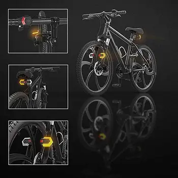 

1 set of 4 intelligent wireless remote control turn signal bicycle front and rear signal lights, used for riding safety warning