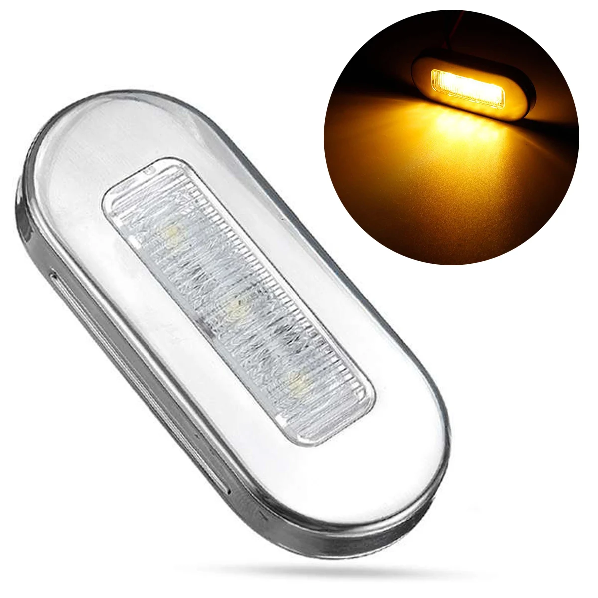 1 пара низкая мощность 12 В 3LED навигационный светильник из нержавеющей стали