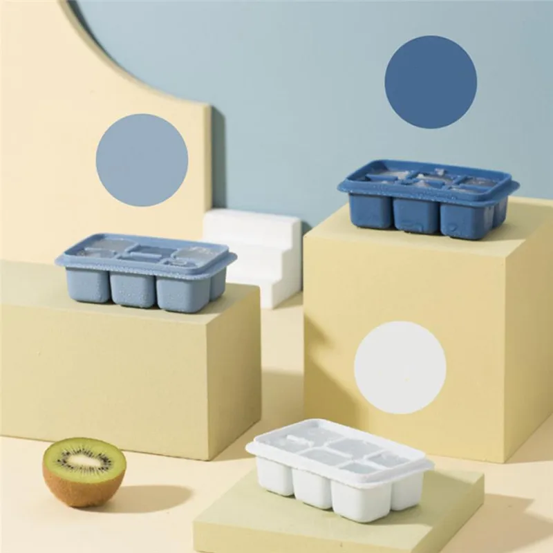 

3 Pieces Ice Cube Trays Solid Color Ice Cube Tray with Lid Food Mold for Ice Cream Chocolate