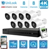 UniLook 8CH NVR 4/6/8Pcs 8MP 4K Bullet POE IP Camera NVR Kit Outdoor Security Systems Night vision Onvif H.265 P2P view NVR Kits ► Photo 1/4