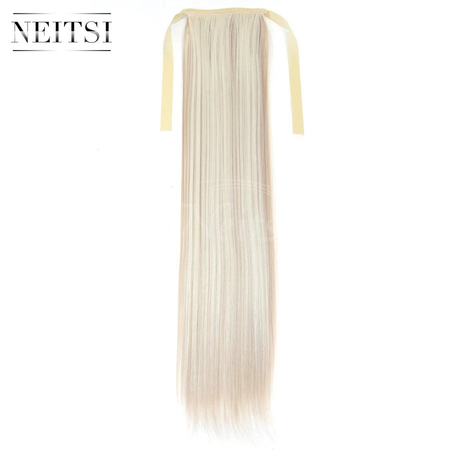 Neitsi 22 ''1 зажим для ПК в волоске прямой конский хвост F16/613 цвет термостойкие волосы для наращивания - Цвет: F16-613