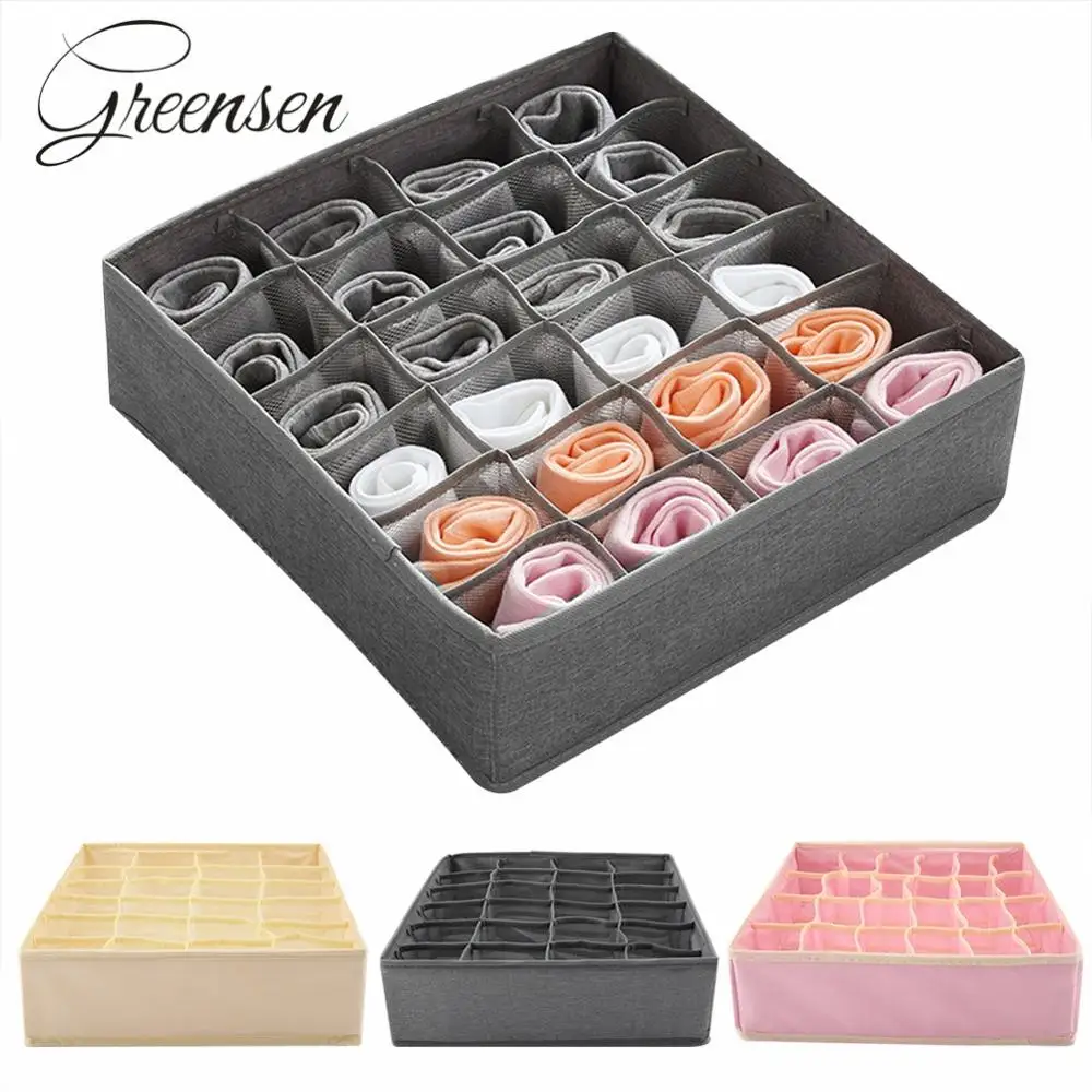 24 Сетка Органайзер нетканый Бюстгальтер Галстуки Носки ящики для хранения