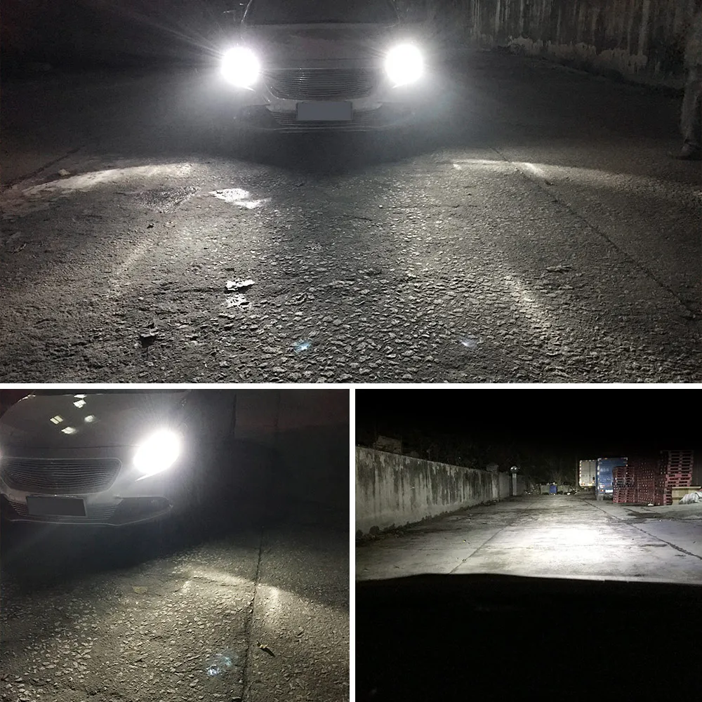2Pcs LED Car Headlights H4 H7 H11 H1 9005 9006 12V 72W 8000Lm 6500K CSP Chips Super Bright Fog Lights Bulbs for Automobiles HB3