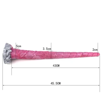 Animal Dildo Dog Penis Large 45cm Long Anal plug G Spot Stimulate Soft Silicone Huge Big Dick Suction Cup Sex Toys For Women 5