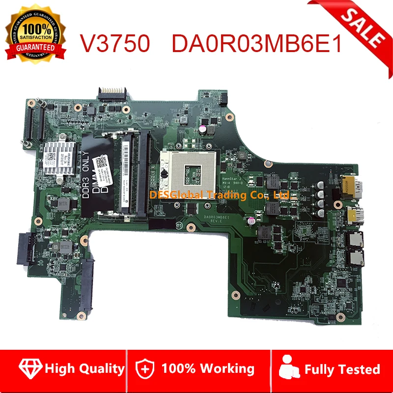 

Laptop Motherboard For DELL Vostro 3750 V3750 DA0R03MB6E1 HM67 31R03MB00C0 Mainboard CN-089X88 089X88 89X88 Working Perfectly