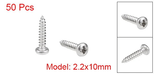 Uxcell 50 шт. саморезы 2x4 мм 2x6 мм 2x8 мм 3x8 мм Phillips Pan Head Винт крепеж из нержавеющей стали болты для крепления
