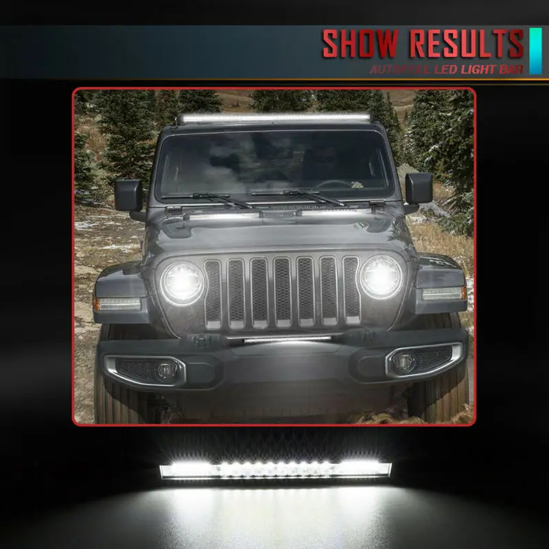 

12 Inch LED WORK LIGHT BAR FLOOD SPOT COMBO DRIVING LAMP BOAT ULTRA-THIN 300W