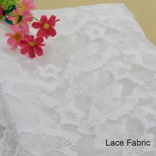 Cotton embroidery lace Fabric by the yard lace fabric shower curtain DIY Sofa Table Cloth Furniture Cover Cushion Fabric#4038