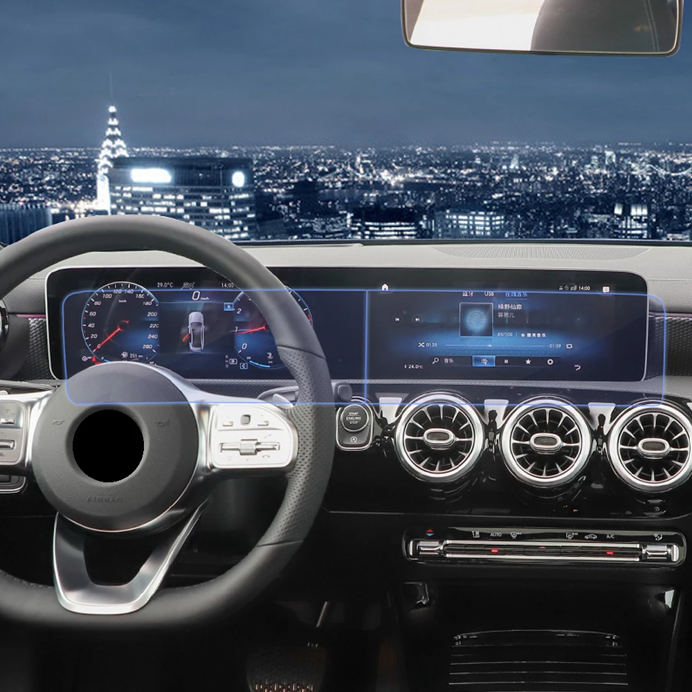Для Mercedes-Benz Class A W177 Автомобильная навигационная панель монитора, защитное стекло, закаленное покрытие, наклейка