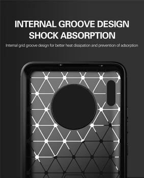 

500Pcs Carbon Fiber Silicone Case For Huawei Mate 30 20 20X 10 9 Y9 Y7 Y5 Y6 Pro 2019 Nova 7 6 5 5T 5i Anti-Fingerprint Cover