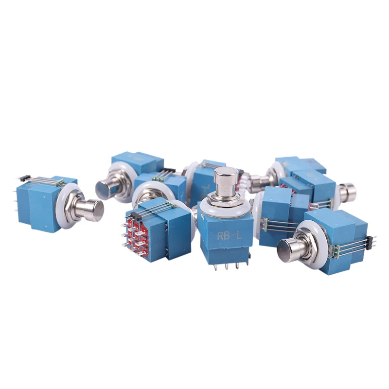 Dropship-10PCS PBS-24-302-N2 двухцветный светодиодный 3PDT Светящийся синий гитарный Педальный