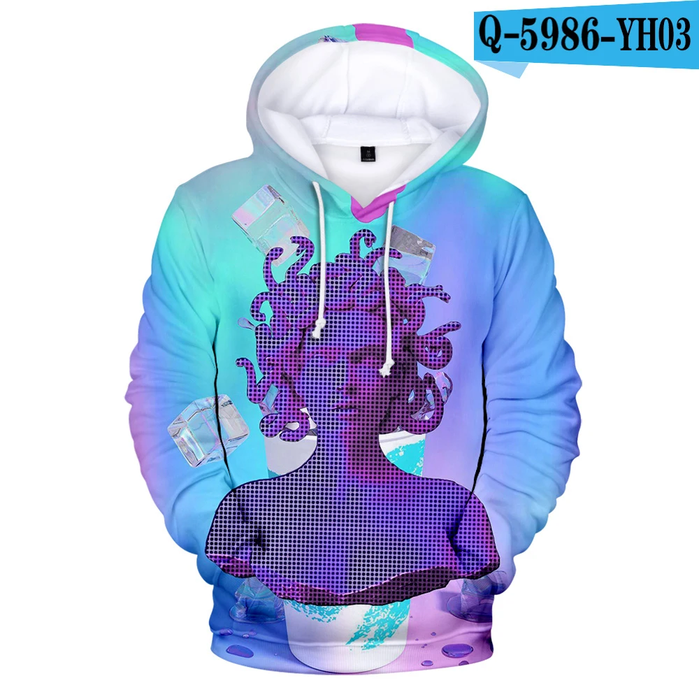 3D Список толстовка Vaporwave стиль толстовки для мужчин и женщин 3D принт толстовки Aikooki осень мода популярные хип хоп крутая толстовка топ - Цвет: 3D