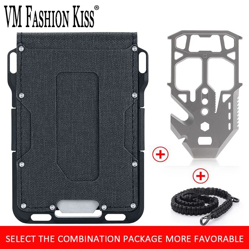 VM FASHION KISS металлическая визитница из натуральной кожи с рчид-защитой для