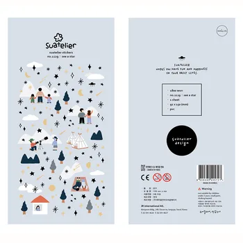 한국 수입 Suatelier 산상 캠핑 유성 PVC 방수 스티커 스크랩북 DIY 귀여운 문구 핸드폰 스티커