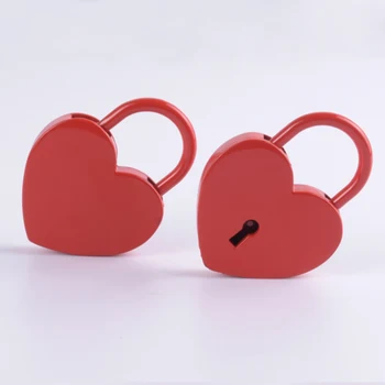 

Travel Safe Home Zinc Alloy Lock With Key Diary Book Lover Gift Heart Shaped Drawers Padlock Couples Luggage