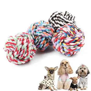 

Pet Supply Dog Toys Dogs Chew Teeth Clean Outdoor Training Fun Playing Cotton Rope Ball Toy For Large Small Dog Cat Supplies