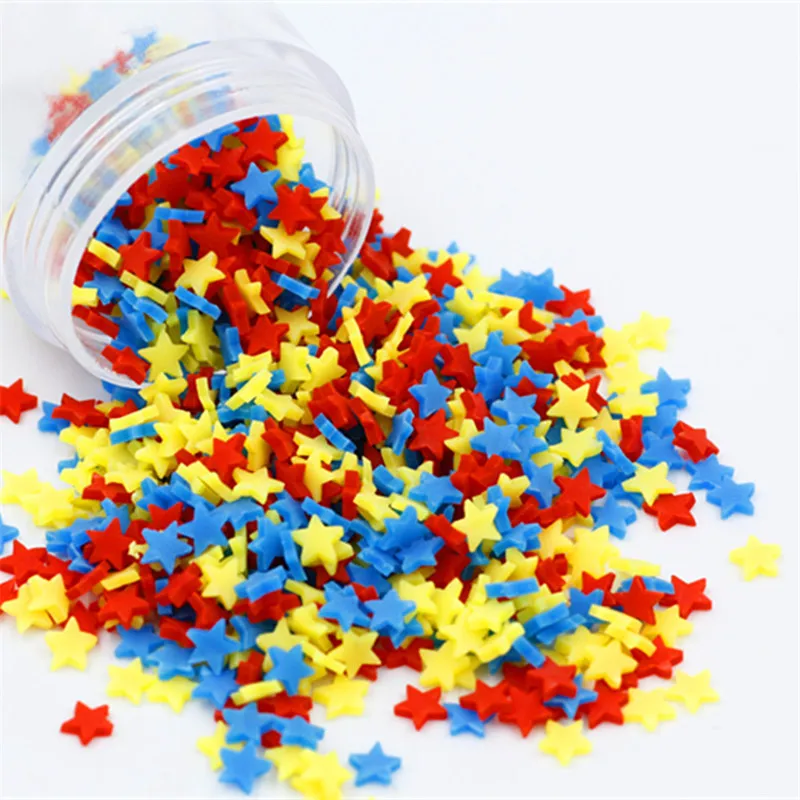 20 г/бутылка мягкая глина пентаграмма зерна аксессуары Playdough поставки слаймов формы из полимерной глины DIY ремесло торт украшения материалы - Цвет: 4