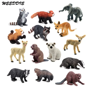 

Simulation Forest Wild Animal Figurines Kangaroo Alpaca Deer Bear PVC Model Home Decor Miniature Fairy Garden Decoration