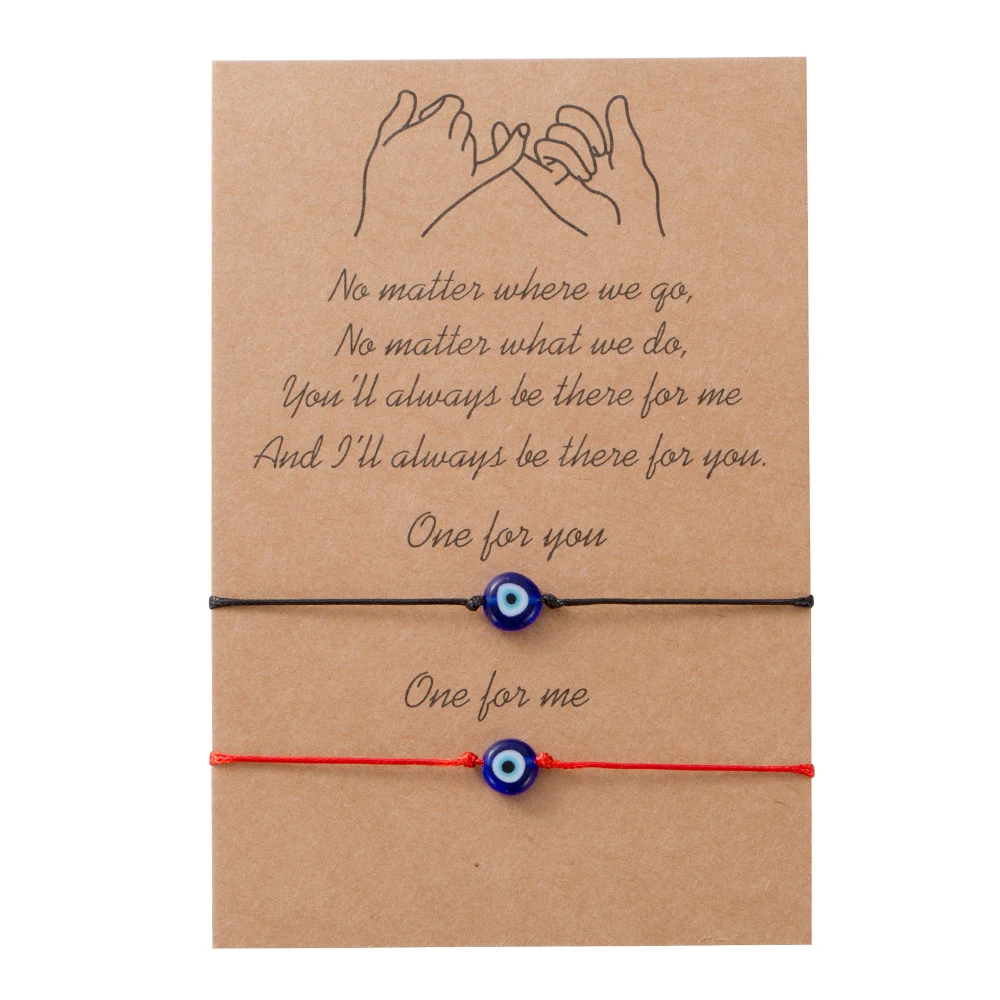 Eif Dock Handmade Braided Eight-character Lucky Couple Rope String Infinity Adjustable Bracelet For Women Male Lovers Friendship