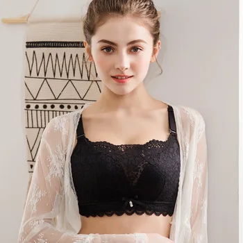 

Sexy Lace Bras For Women Lingerie A B Cup Anti-light Seamless Brassiere Bralette Push Up Winter Wireless Underwear Intimates