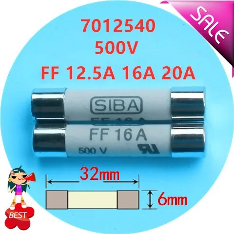 Ceramic fuse tube fuse core 7012540 FF 315mA 500mA 630mA 1A 2A 2.5A 3 ...