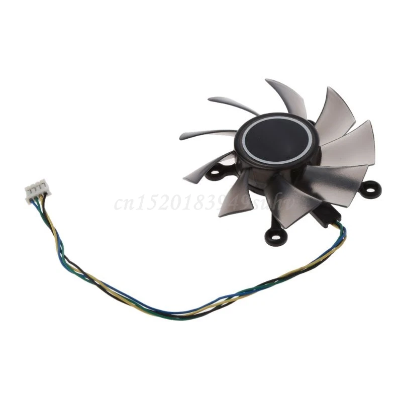 75mm Graphics Card Fan R128015SU Cooler Fan Replacement 0.50A 4Pin Graphics Card Cooling for EAH5830/6850/8600/9800 cooling fan,gaming cooling fan