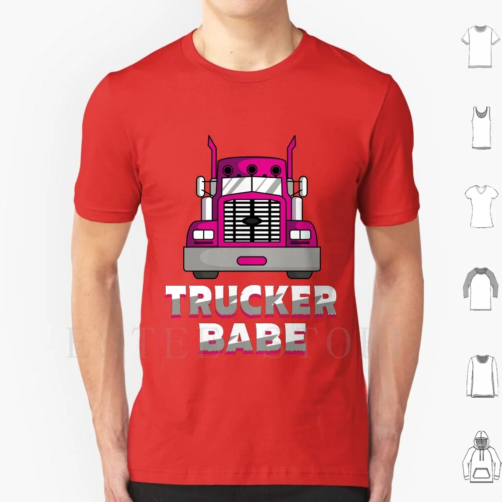Trucker Babe Truck Driver Automobilist Maglietta Da Donna Cotone Uomo Stampa Fai Da Te Driver Truck Driver Idea Camionista Driver Professionale
