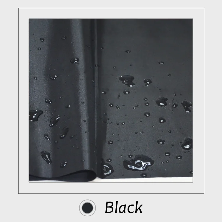 50 см* 150 см полиэстер водонепроницаемый прочная ткань PU покрытие для зонта кайт овсянка одежды ручной работы DIY - Цвет: Black