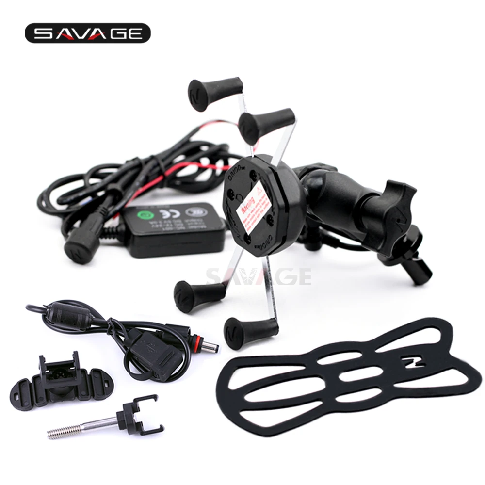 X-Grip держатель телефона для KAWASAKI NINJA 650/1000 Z1000SX ER-6F Concours 14 ZX-6R gps навигационный кронштейн для мотоцикла USB зарядное устройство
