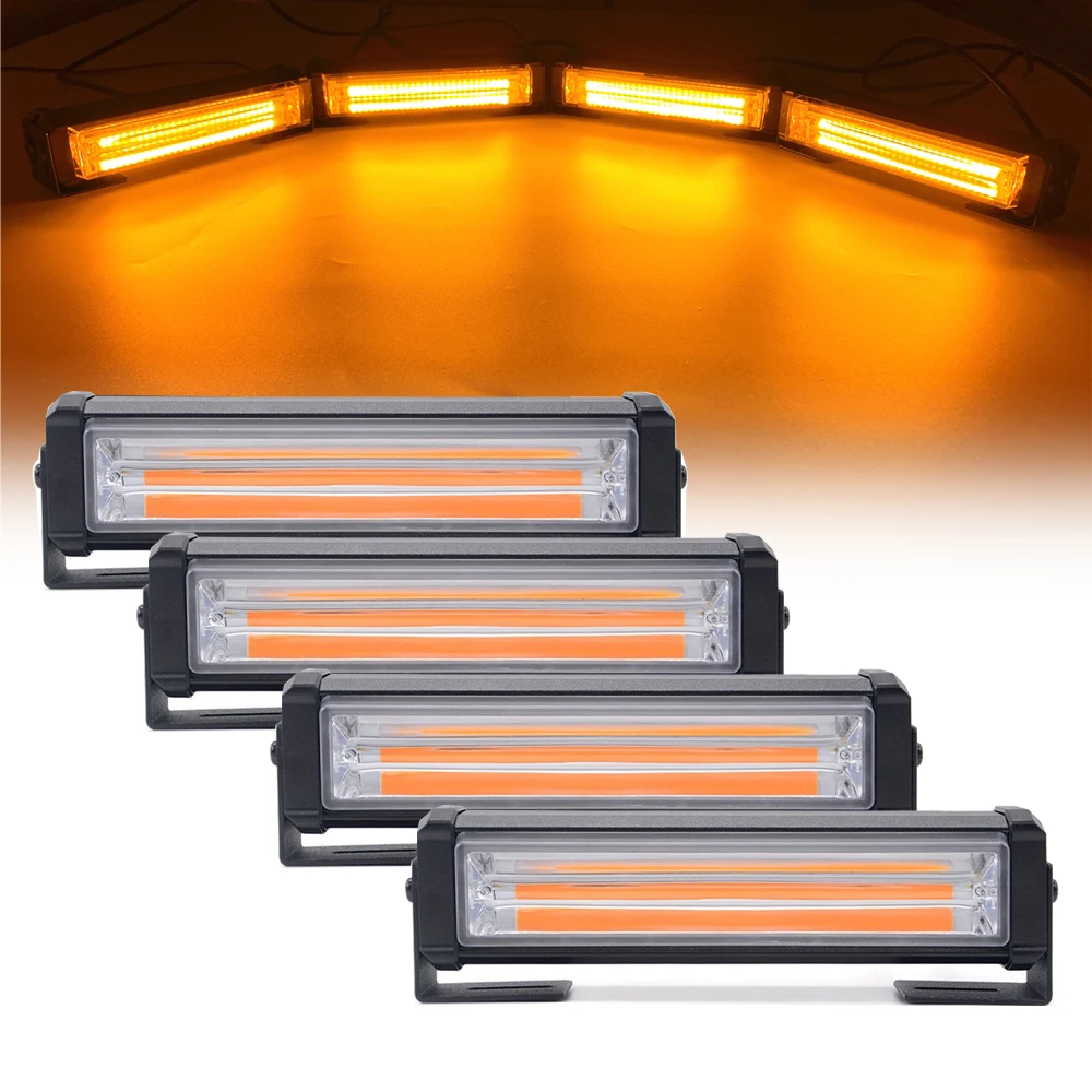 COB Car Front Grille Emergency Strobe Light Head 40W 80W LED warning Flashing Lightbar Vehicle Daytime running lamp 12V 24V |