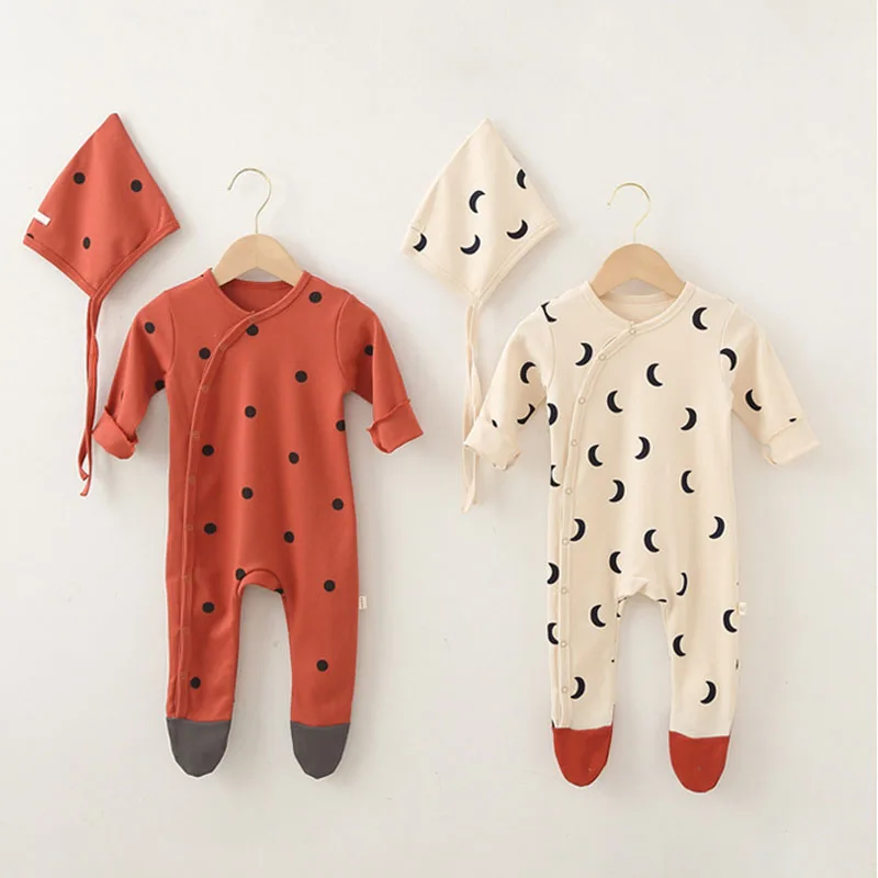 Newborn Kid Baby Boy Girls Clothes Autumn Spring Print Romper Cotton Jumpsuit Stretch Body Outfit baby rompers baby jumpsuit cotton jumpsuit baby clothing cotton onesies