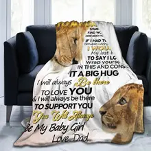 

Designer Beach Picnic Flannel Blanket Mom To Daughter/Son Letter Or Message Quilt Express Positive Encourage Love New Year Gifts