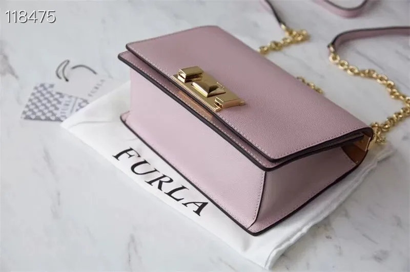 Оригинальные женские сумки FURLA, высокое качество, маленькие размеры, женские меховые кожаные сумки Camellia Цвет Размер 20 см* 8 см* 14 см - Color: 1