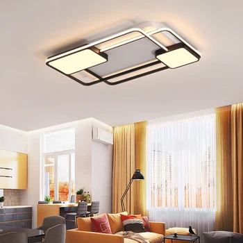 

Chandelier Lighting for Living room Bedroom Rectangle aluminum Ceiling Chandelier Lights Lustres Modern Chandelier with remote