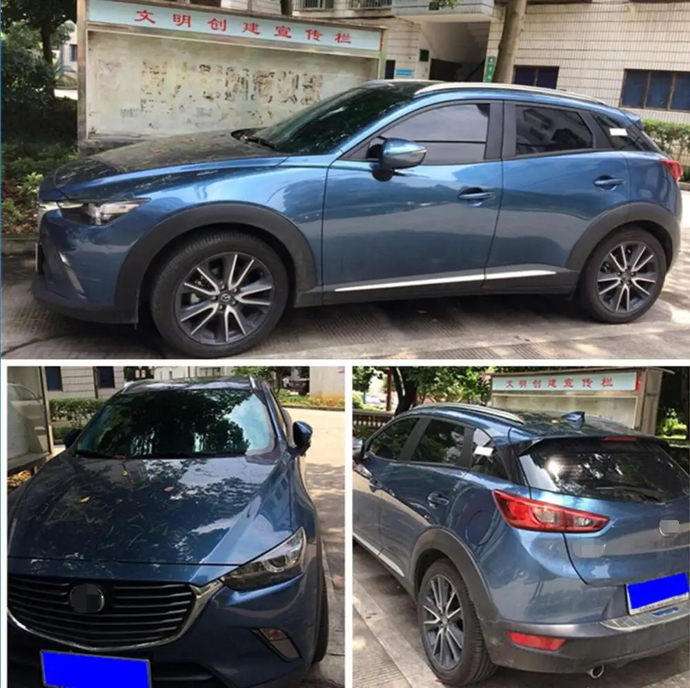 Для Mazda CX 3 CX3 2016 2017 2018 2019 алюминиевый сплав Серебристые верхние рейки на крышу