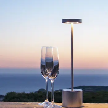 

Retro dining table hotel bar bar table lamp aluminum alloy charging bar table lamp bedside lamp side table lamp