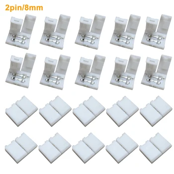

LED Light Strip Connectors 20pcs Solderless Adapter LED Light Strip Connectors SMD 5050 Gapless Office Home