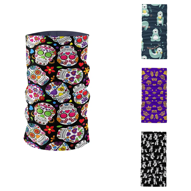 Fashion Creative DIY Women Dustproof Ring Scarf Funny Skull Animal Pattern Sports Cycing Mask Headdress Neutral Hair Accessories|Женские шарфы| | АлиЭкспресс