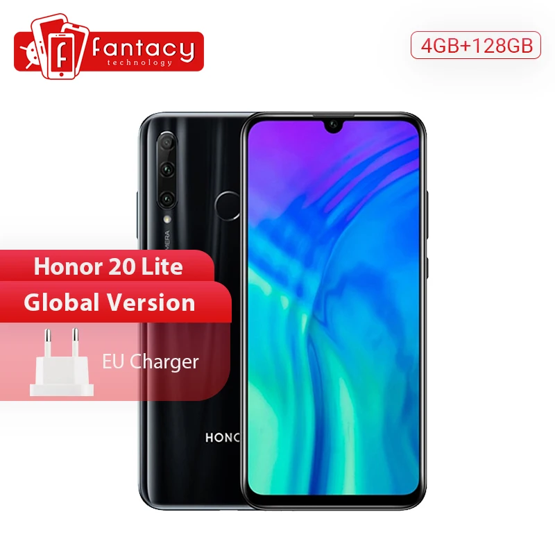 Глобальная версия смартфона Honor 20 Lite 4 Гб 128 экран 6 21 дюйма фронтальная камера 32