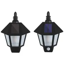 Горячая, Светильники для крыльца, нежная текстура, водонепроницаемый Солнечный светодиодный светильник, настенный светильник с шестигранным пламенем, Индукционное освещение, контроль наружного двора