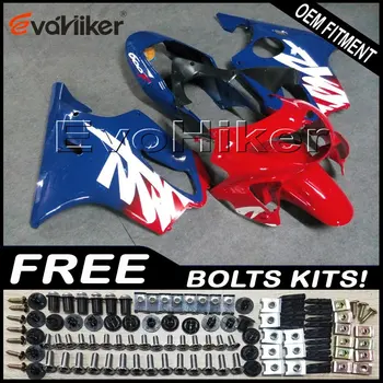 

Custom fairing motorcycle bodywork kit for CBR600F4 1999-2000 ABS motorcycle panels Injection mold red blue+Gifts