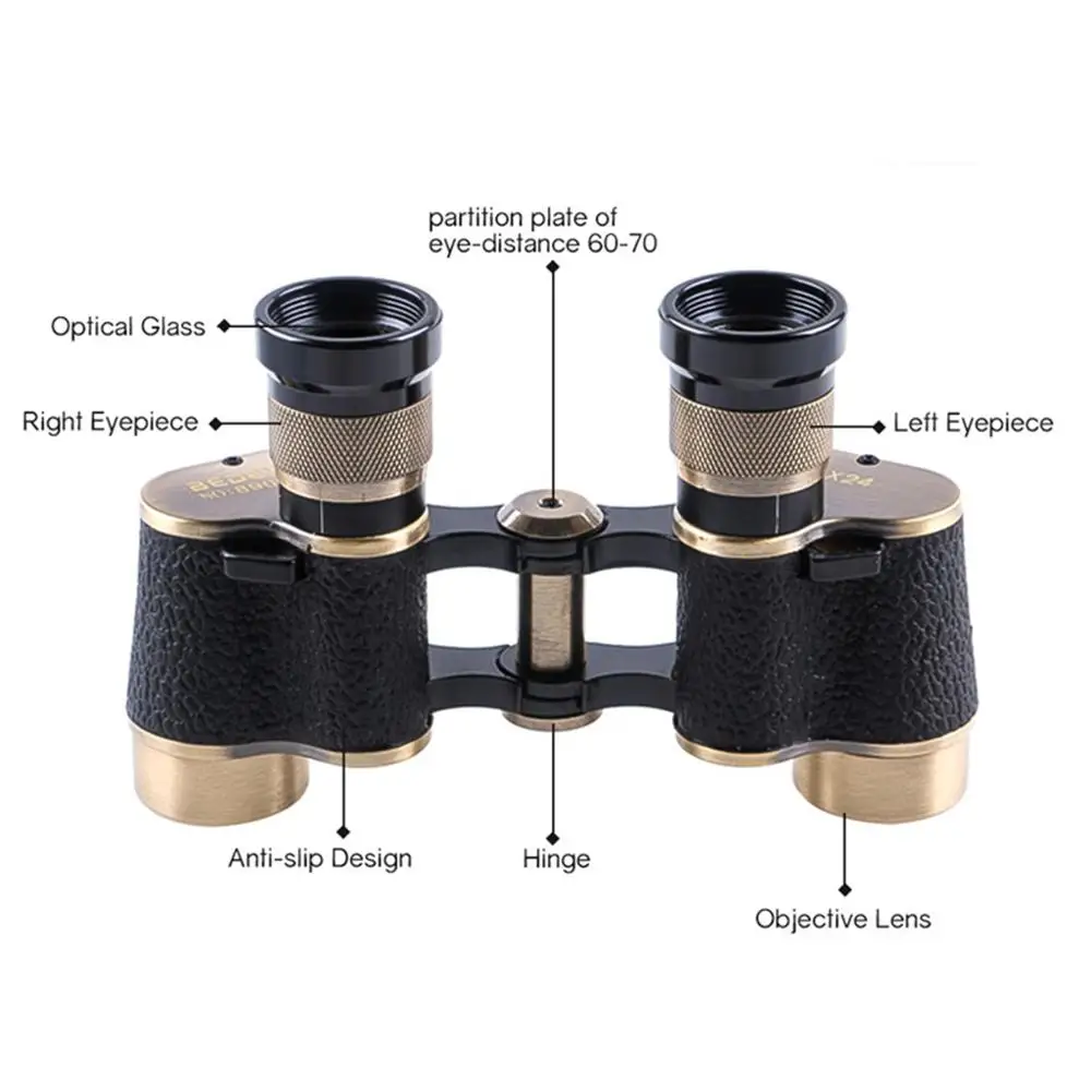 

Professional High Definition Copper Rangefinder Telescope Night Vision Fully Multi Coated Binocular Powerful Binoculars Hunting