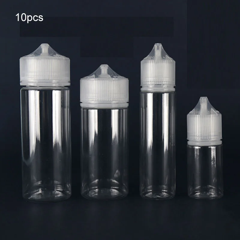 10 шт. 30 мл 60 100 120 Пластик ПЭТ прозрачная пипетка пустые бутылки Vape инструменты