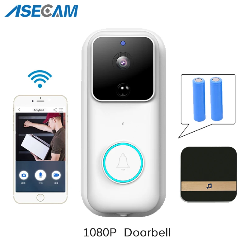 

HD 1080P WIFI Wireless Smart Doorbell video PIR Detection Visual Intercom IP Night Vision Door Security Camera
